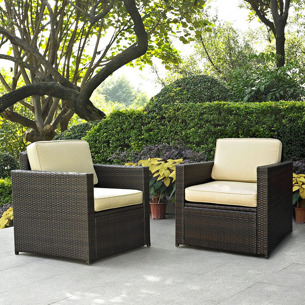 2-Piece Palm Harbor Collection Wicker Chair Set