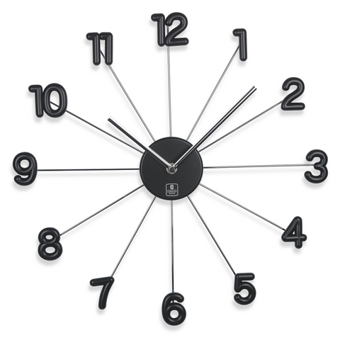 Cupecoy Design 16-Inch Spike Wall Clock With Aluminum Hands